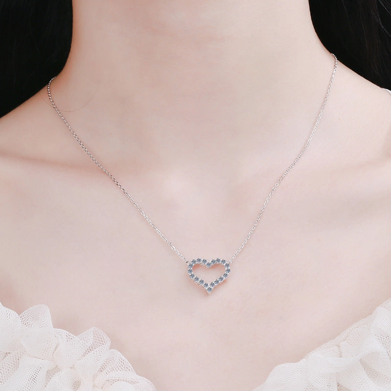 Wholesale S925 Sterling Silver Plated Pt950 Gold Love Necklace
