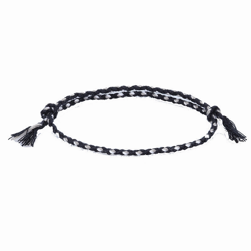 Wholesale Safety Buckle Four Strands Color Hand Woven Polyester Cotton Bracelet