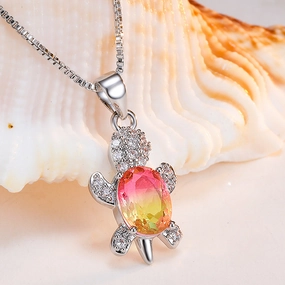 Wholesale Sea Animal Turtle Necklaces with Diamonds