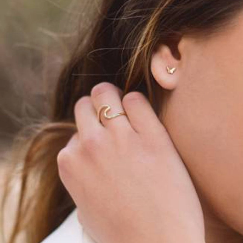Wholesale Seagull Titanium Steel 18K Gold Plated Ring