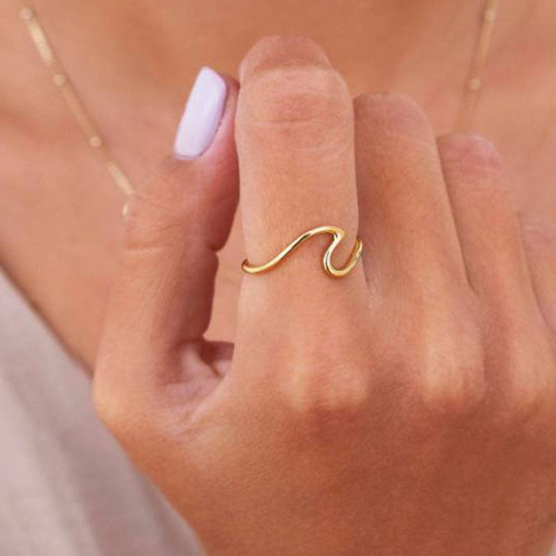 Wholesale Seagull Titanium Steel 18K Gold Plated Ring