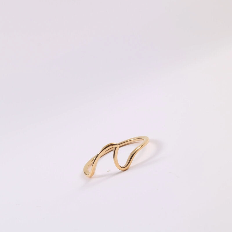 Wholesale Seagull Titanium Steel 18K Gold Plated Ring