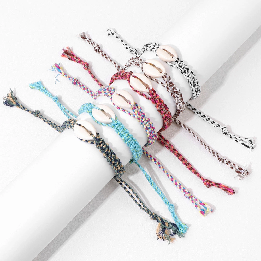 Wholesale Seashell Conch Wire Braided Bracelet