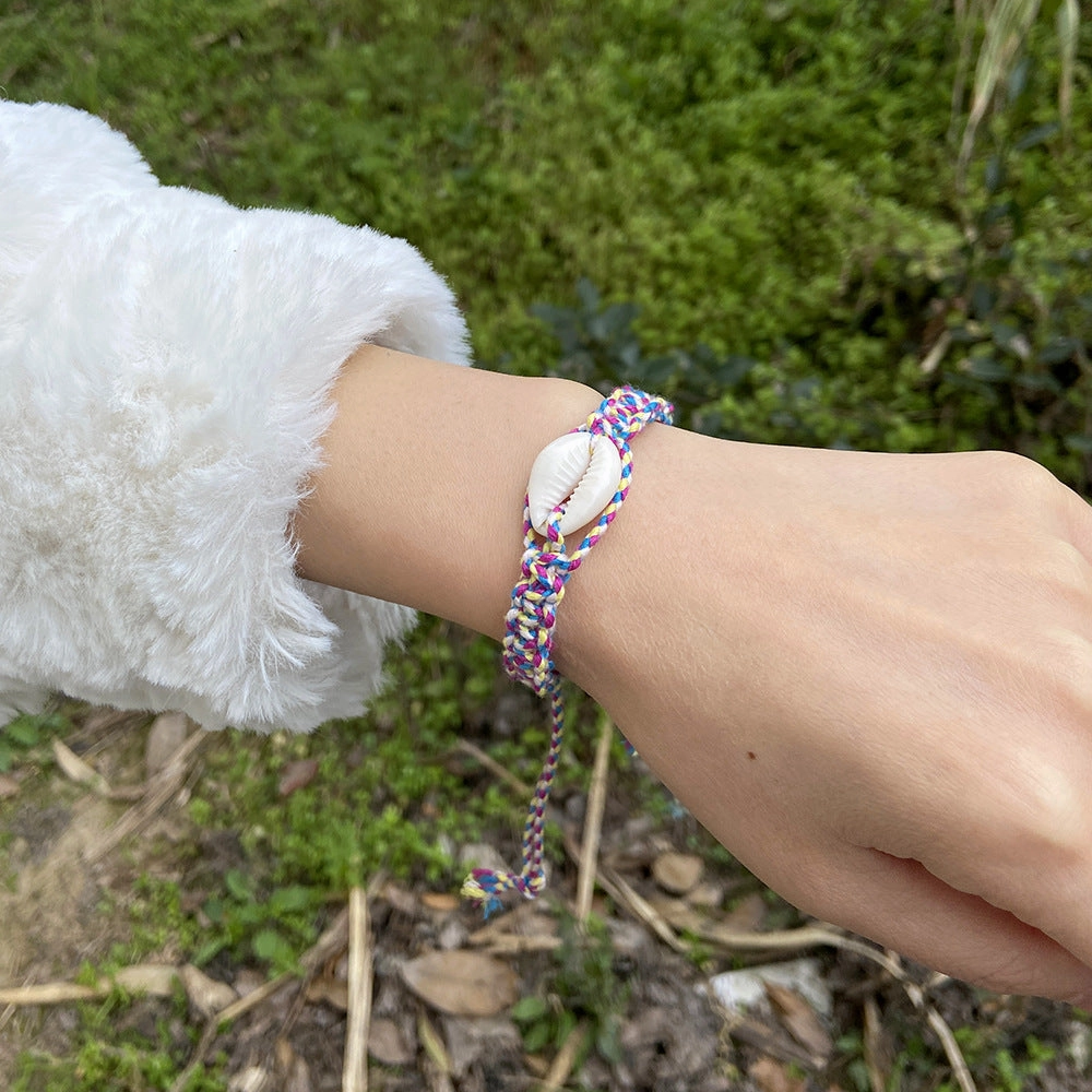 Wholesale Seashell Conch Wire Braided Bracelet