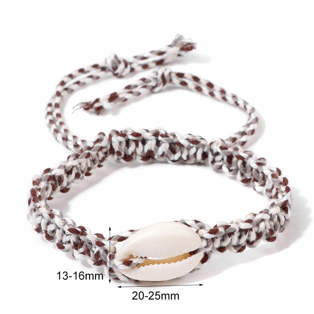 Wholesale Seashell Conch Wire Braided Bracelet
