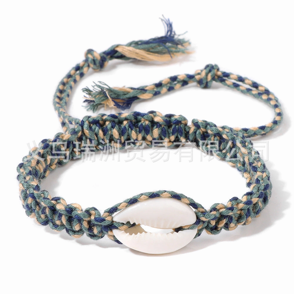 Wholesale Seashell Conch Wire Braided Bracelet
