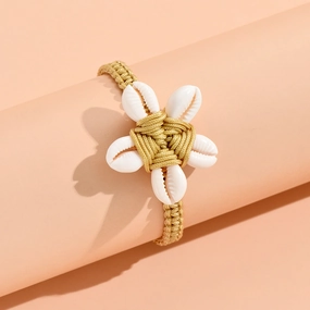 Wholesale Shell Flower Rope Bracelet