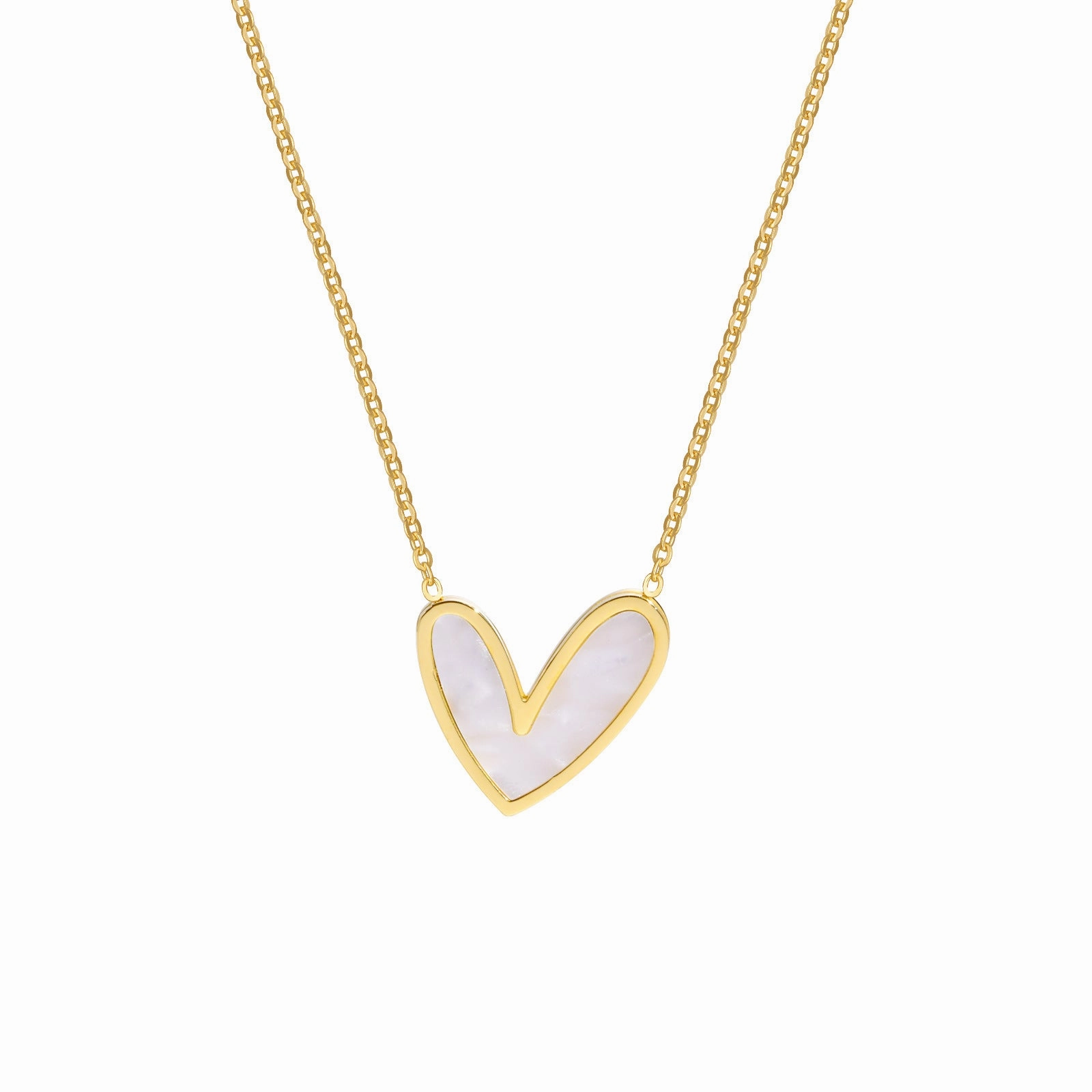 Wholesale Shell Love Titanium Steel Irregular Necklace Clavicle Chain