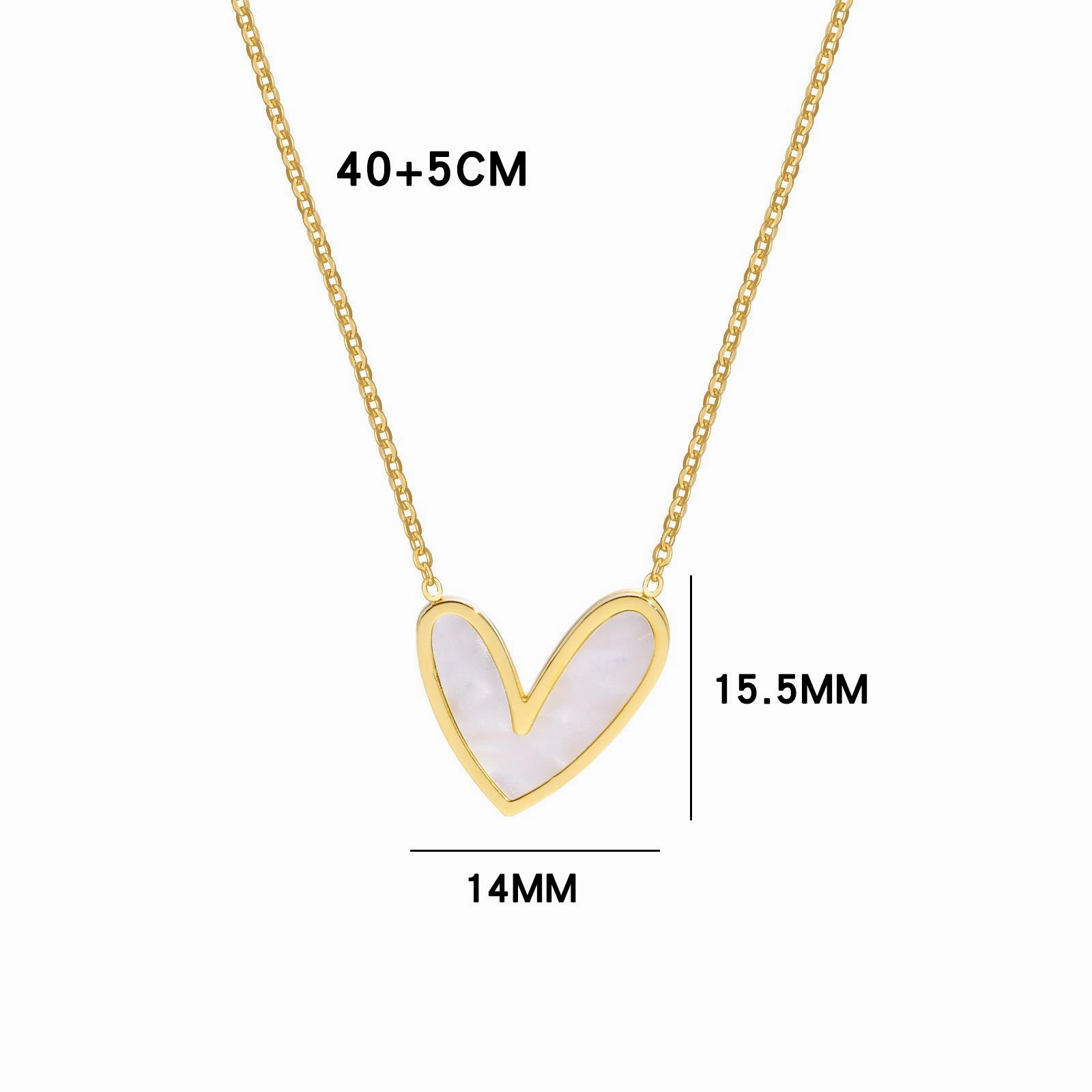 Wholesale Shell Love Titanium Steel Irregular Necklace Clavicle Chain