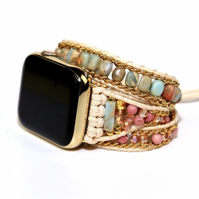 Wholesale Shoushan Stone Mixed Multi-layer Vintage Chain Resin Woven Bracelet