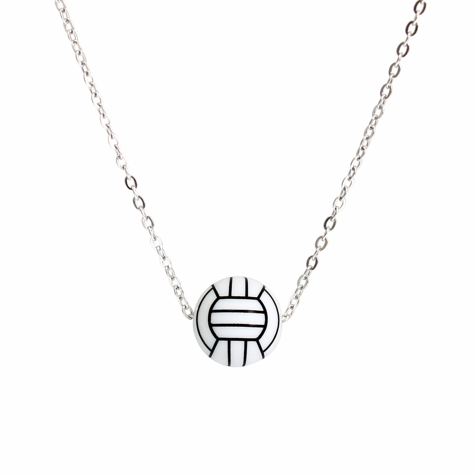 Wholesale Silicone Basketball Pendant Stainless Steel Necklaces