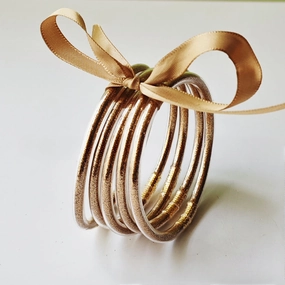 Wholesale Silicone Women's Bow Gold Powder Bracelet