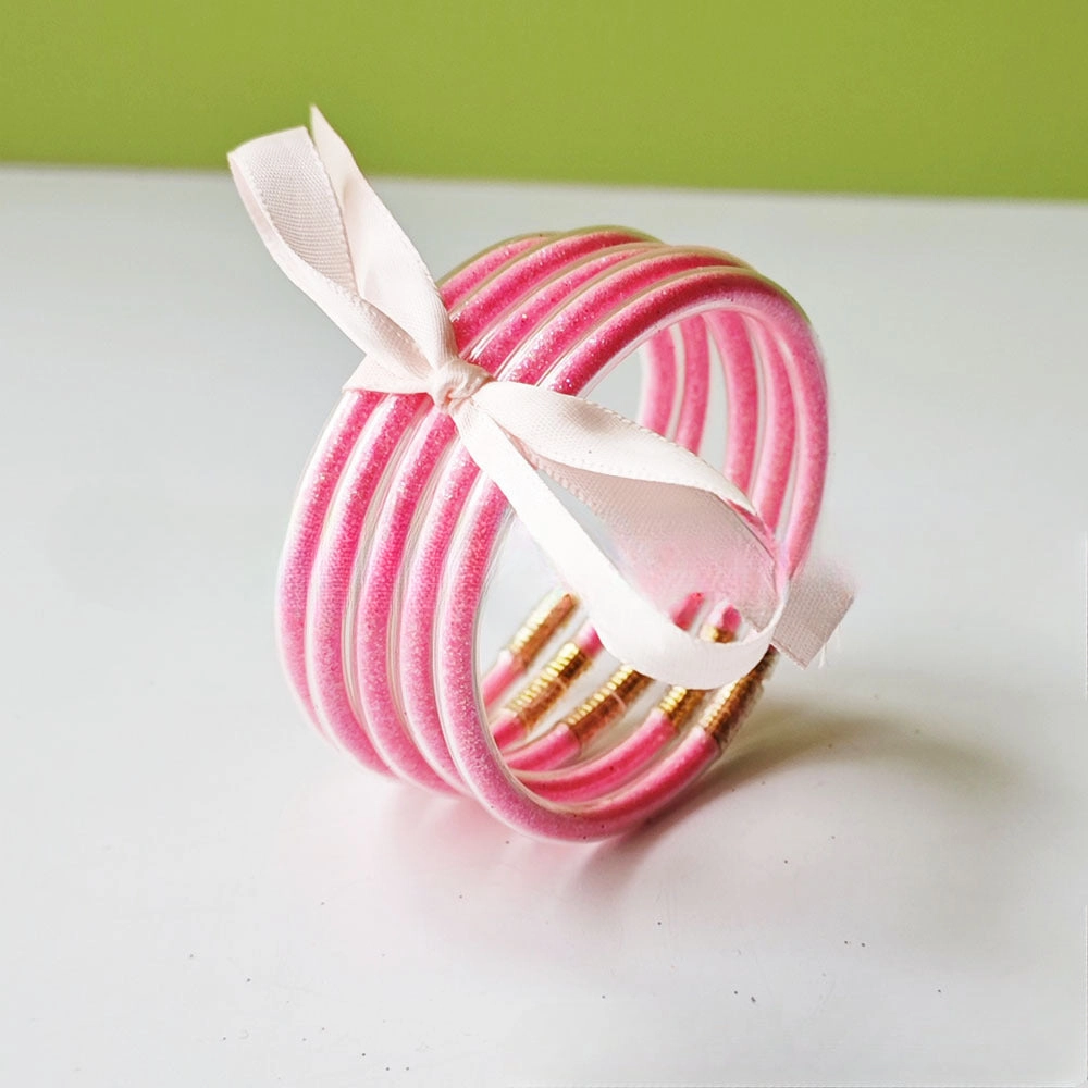 Wholesale Silicone Women's Bow Gold Powder Bracelet