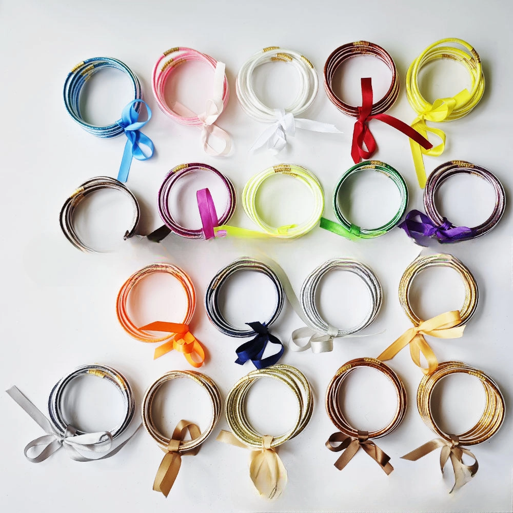 Wholesale Silicone Women's Bow Gold Powder Bracelet