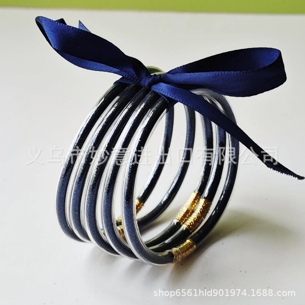 Wholesale Silicone Women's Bow Gold Powder Bracelet