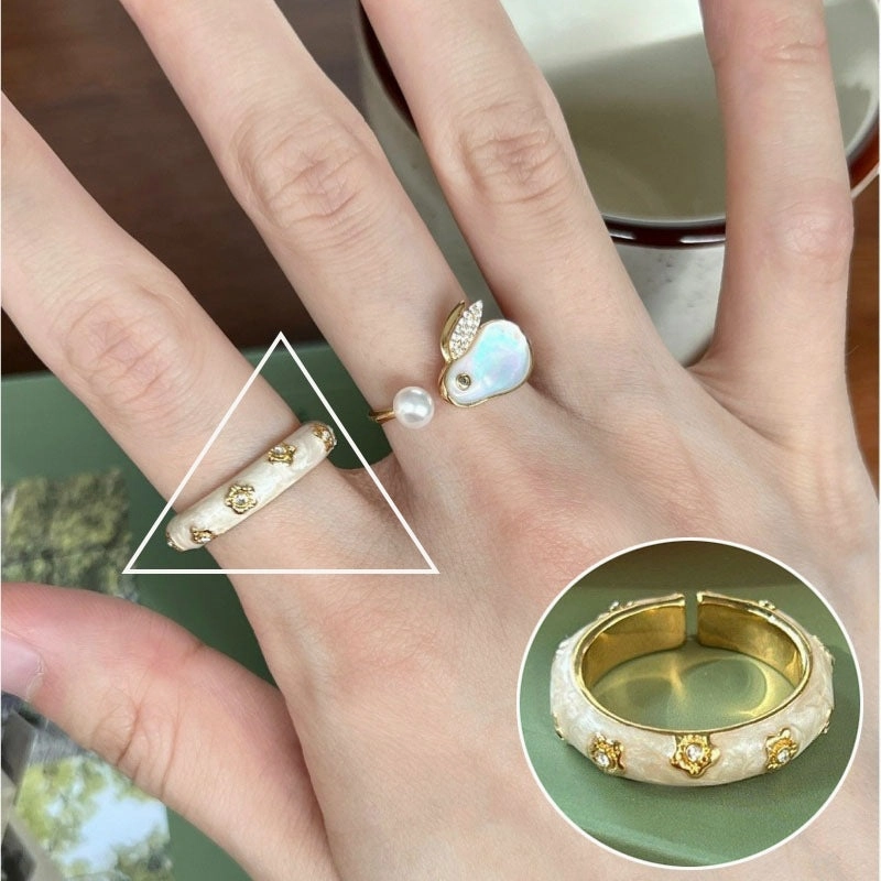 Wholesale Silver Rainbow Beaded Ring