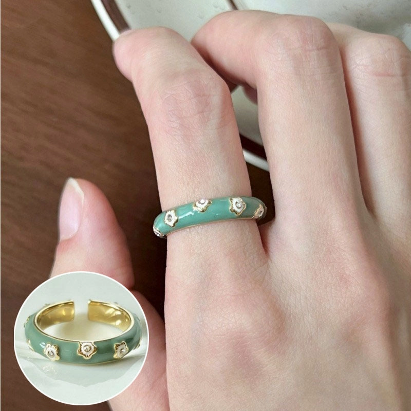 Wholesale Silver Rainbow Beaded Ring