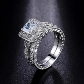 Wholesale Silver Zirconia Metal Rings