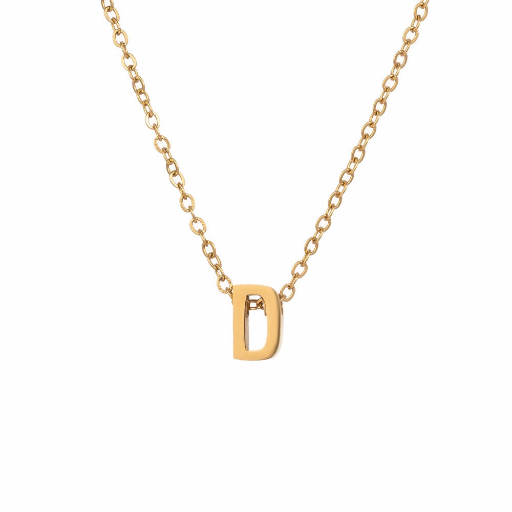 Wholesale Simple and Color Preserving Titanium Steel Women's Versatile Niche High End Exquisite Light Luxury Versatile Simple Necklace