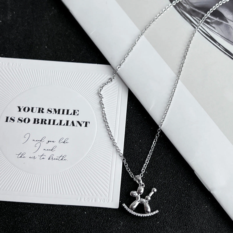 Wholesale Simple and Color Preserving Titanium Steel Women's Versatile Niche High End Exquisite Light Luxury Versatile Simple Necklace