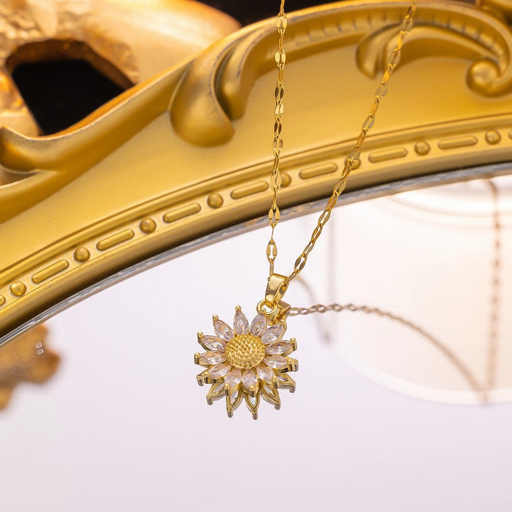 Wholesale Simple and Color Preserving Titanium Steel Women's Versatile Niche High End Exquisite Light Luxury Versatile Simple Necklace