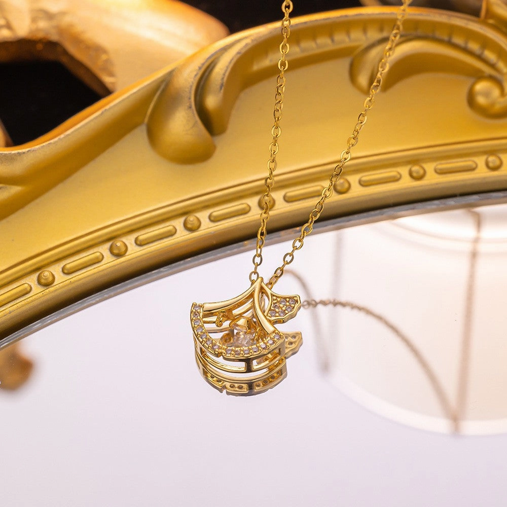 Wholesale Simple and Color Preserving Titanium Steel Women's Versatile Niche High End Exquisite Light Luxury Versatile Simple Necklace
