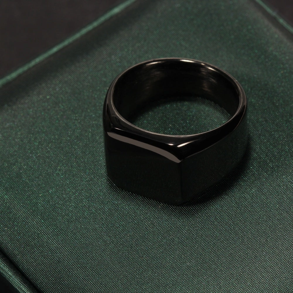Wholesale Simple Stainless Steel Medallion Ring