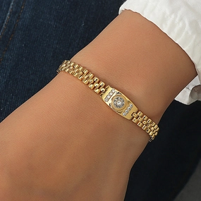 Wholesale Simple Strap Zircon Bracelet