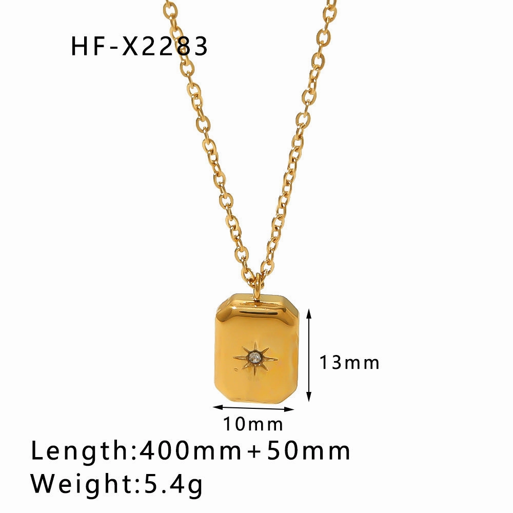 Wholesale Simple Style Special-shaped Heart Drop Zircon Lava Necklaces