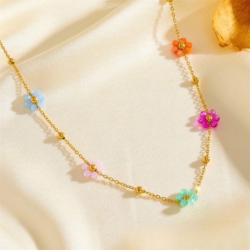 Wholesale Simple Titanium Steel Shell English Letters 18K Fashion Love Pendant Necklaces
