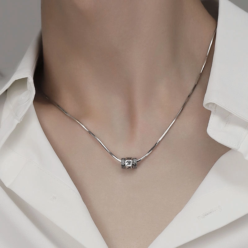 Wholesale Six Words Mantra Turnable Pendant Necklaces