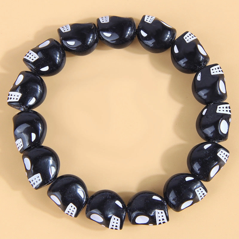 Wholesale Skull Beading Plastic Bracelet
