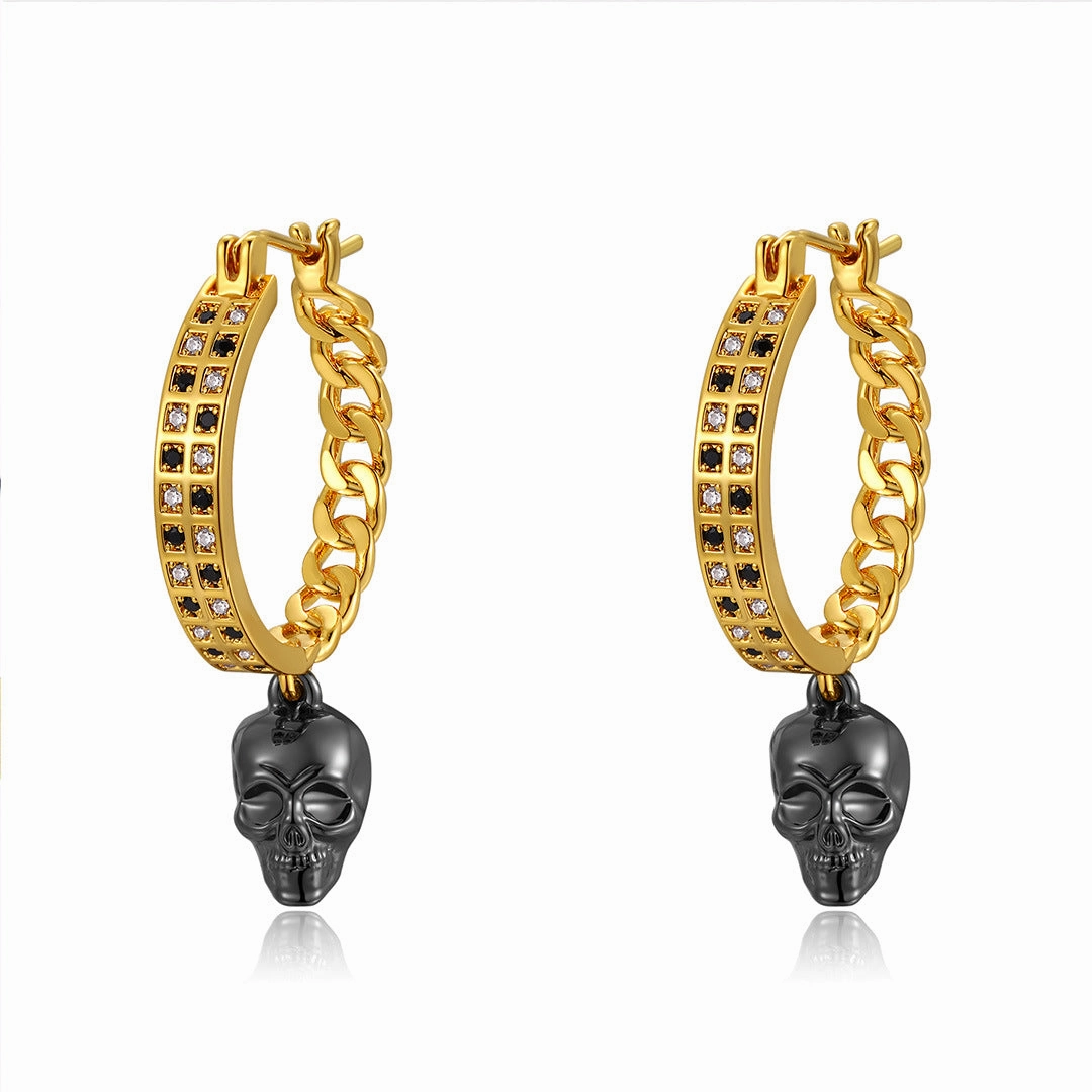 Wholesale Skull Head Titanium Steel Necklace Vintage Stainless Steel Hip Hop Men's Accessories