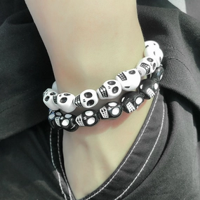 Wholesale Skull Vintage Dark Resin Bracelet
