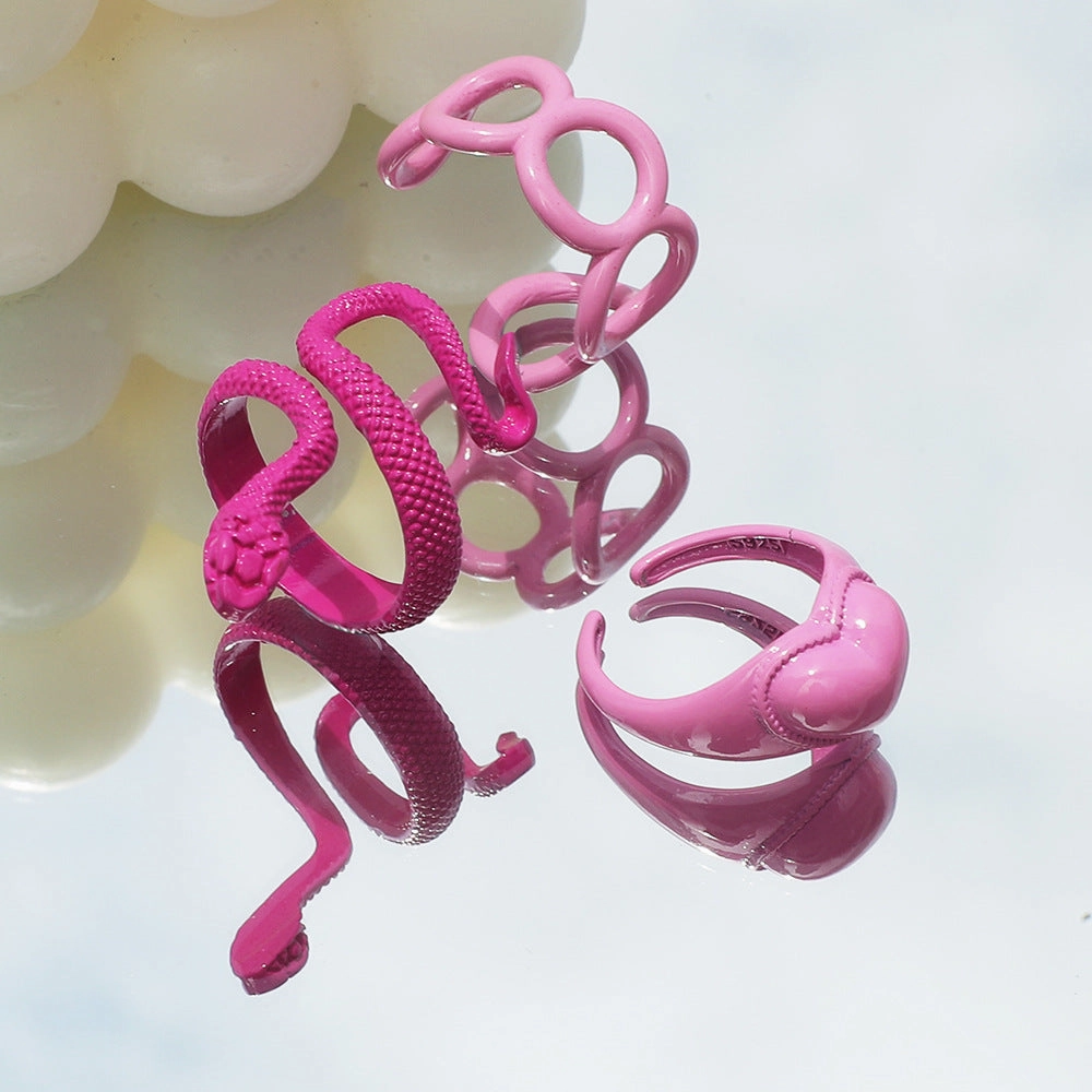Wholesale Snake  Alloy Rings Set