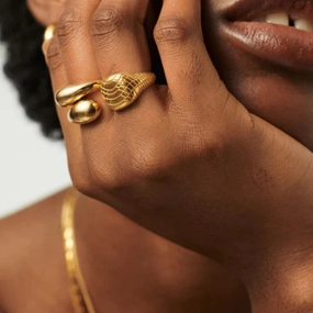 Wholesale Snake Gold Plated Titanium Rings