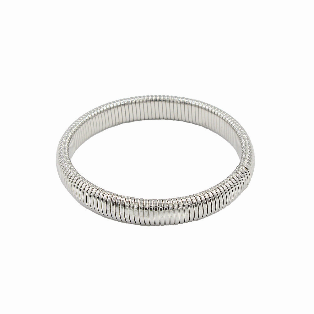 Wholesale Snake Shaped Stretchable Stainless Steel Bracelet