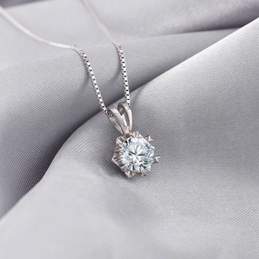 Wholesale Snowflake Clavicle Silver Necklaces