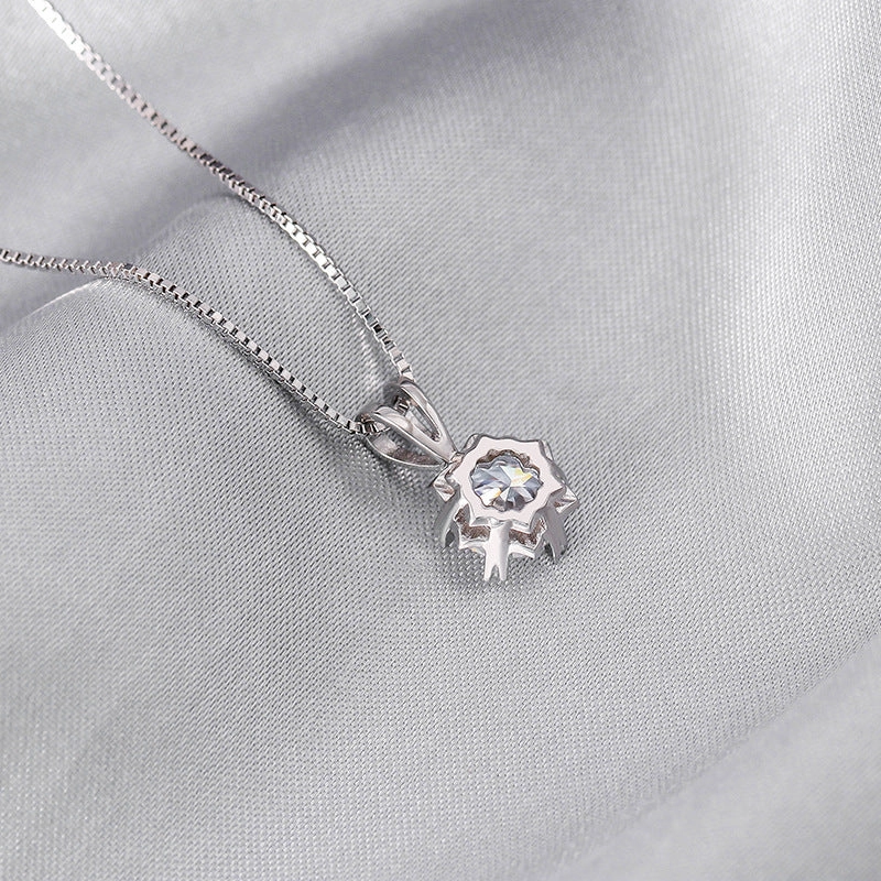 Wholesale Snowflake Clavicle Silver Necklaces