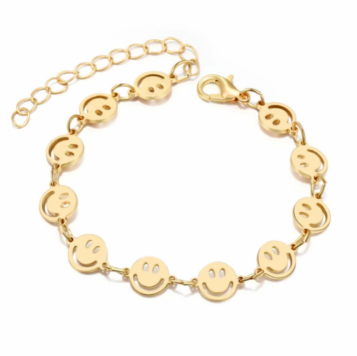 Wholesale Soft Ceramic Woven Smiley Face Bracelet