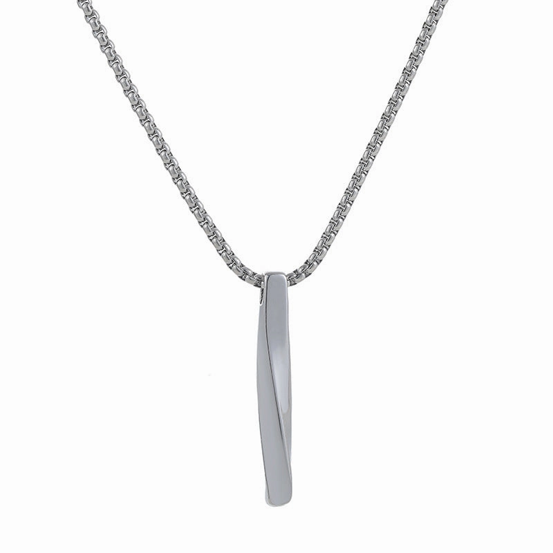 Wholesale Spiral Simple Personality Hip-hop Pendant Titanium Steel Necklaces