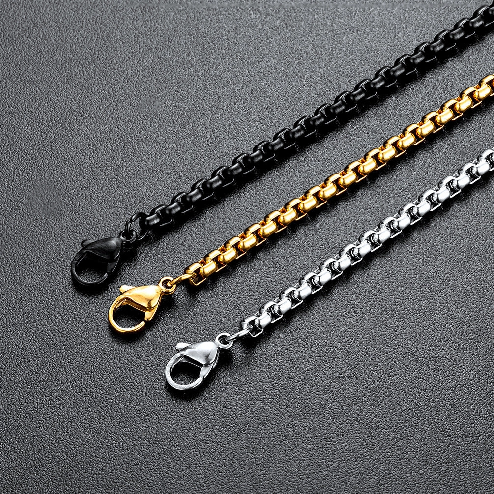 Wholesale Square Pearl Titanium Steel Necklace