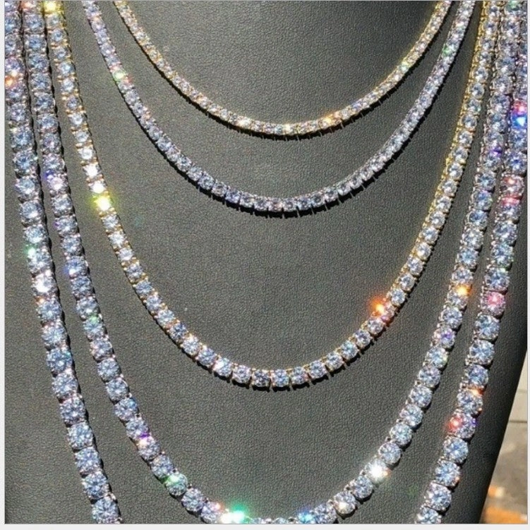 Wholesale Square Prong Chain Metal Necklaces