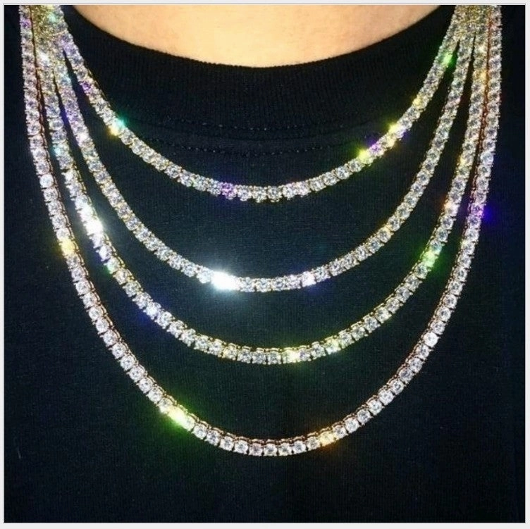 Wholesale Square Prong Chain Metal Necklaces