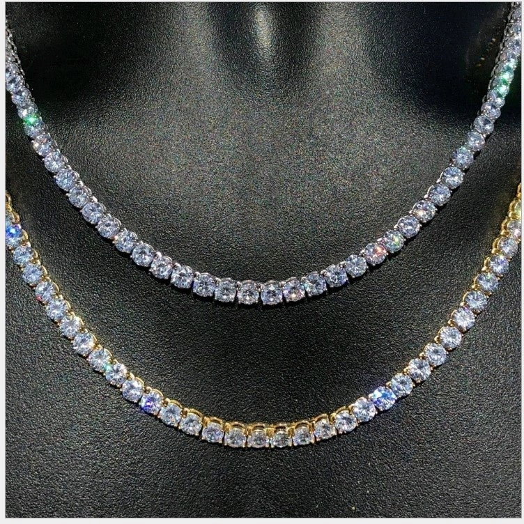 Wholesale Square Prong Chain Metal Necklaces