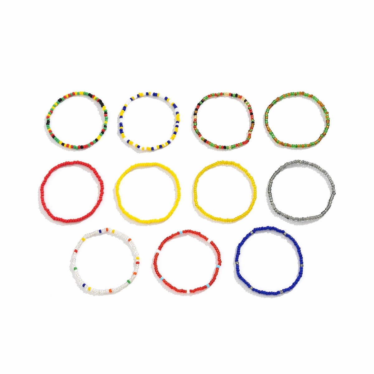 Wholesale Stacked Colorful Beads Rice Beads Set Bracelet