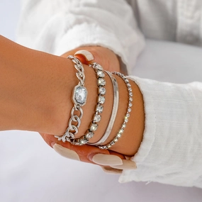 Wholesale Stacking Snake Bone Alloy Bracelet