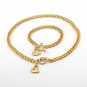 Wholesale Stainless Steel 18K Love Heart Titanium Steel Necklace OLY-NE-ZY002