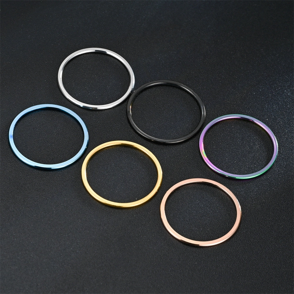 Wholesale Stainless Steel 1MM Plain Circle Ring
