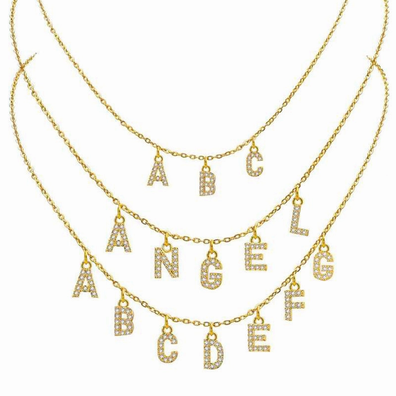 Wholesale Stainless Steel Alphabet Pendant Necklaces